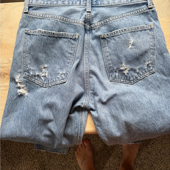 Agolde 90's Jeans Wander Distressed Mid Rise Loose Fit Sz 27 - Picture 4 of 10